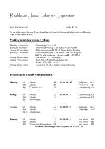 Bibelskolan Jesus Helar och Upprättar