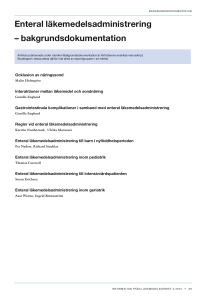 Enteral läkemedelsadministrering