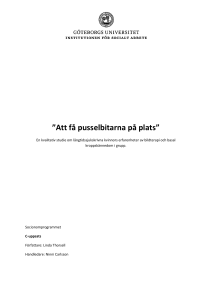 Att få pusselbitarna på plats - GUPEA