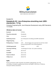Datateknik AV, Java Enterprise-utveckling med J2EE