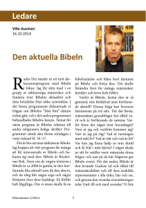 Ledare Den aktuella Bibeln