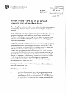 Motion av Tara Twana (S) om att barn och ungdomar med