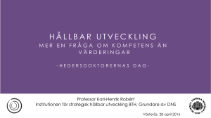 HÅLLBAR UTVECKLING