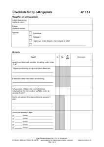 Checklista för ny odlingsplats