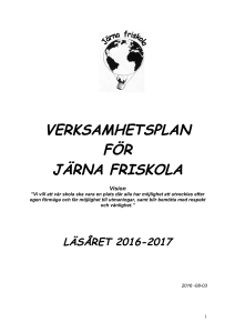 Verksamhetsplan 2016-2017