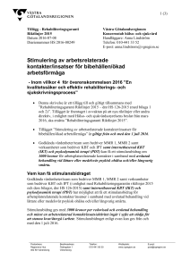 Stimulering av arbetsrelaterade insatser för arbetsförmåga