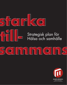 Strategisk plan för Hälsa och samhälle