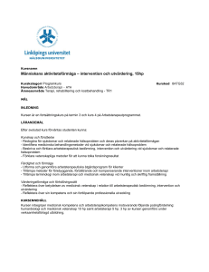 Människans aktivitetsförmåga – intervention och utvärdering