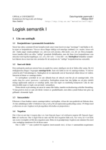 Logisk semantik I - STP