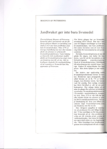 Jordbruket ger inte bara livsmedel