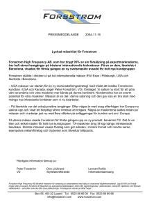 Pressinformation