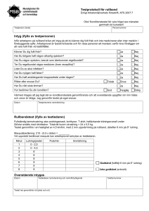 Testprotokoll för rullband Intyg (ifylls av testpersonen) Rullbandstest