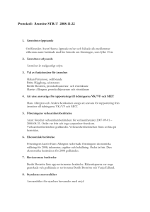 Protokoll: Årsmöte STR-T 2008-11-22
