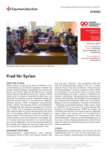 Fred för Syrien - Equmeniakyrkan