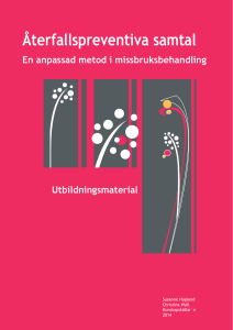Återfallspreventiva samtal - Sn-dd