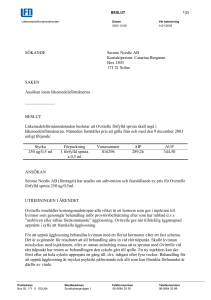 031208 Vi beslutar att Ovitrelle ska ingå i läkemedelsförmånerna