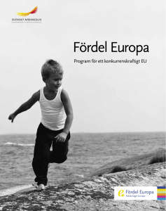 Fördel Europa - Program för ett