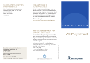 WHIM-syndromet - Socialstyrelsen