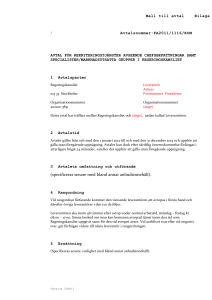 avtal gällande konsulttjänster inom området juridik