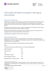 Information till lokalt ansvarig för mätning av persondoser