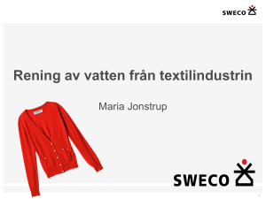 Rening av vatten från textilindustrin