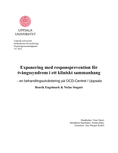 Exponering med responsprevention för - OCD