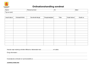 Ordinationshandling sondmat