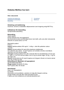 Diabetes Mellitus hos barn
