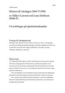 Utvecklingen på apoteksmarknaden