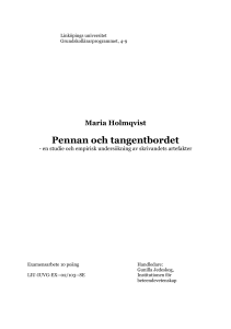 Pennan och tangentbordet