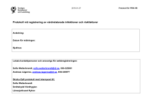PPS 2003: Protokoll för patienter under antibiotikabehandling på en