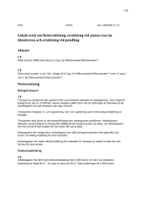 Lokalt avtal om flyttersättning, ersättning vid annan resa än