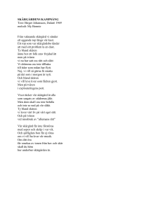 SKÄRGÅRDENS KAMPSÅNG Text: Birger Johansson, Dalarö 1969