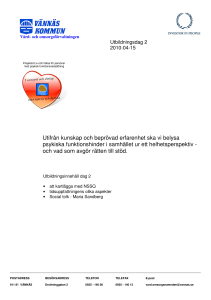Utifrån kunskap och beprövad erfarenhet ska vi belysa psykiska