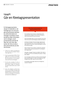 Gör en företagspresentation