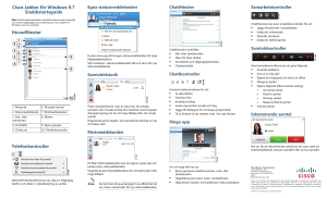 Cisco Jabber för Windows 9.7 Snabbstartsguide