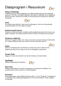 Dataprogram i Resursrum