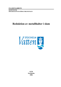 Reduktion av metallhalter i slam
