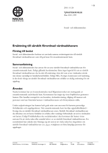 Ersättning till särskilt förordnad vårdnadshavare