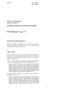 Motivering - Riksdagens öppna data