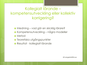 Presentation Kollegialt lärande