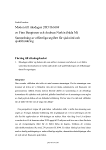 201516M1802 Samordning av offentliga utgifter för sjukvård och