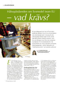 Hälsopåståenden om livsmedel inom EU