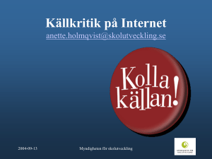 Källkritik på Internet