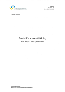 Beslut för vuxenutbildning