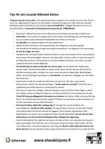 Tips för det Levande Bibliotek böcker Preparera sig att vara en bok i