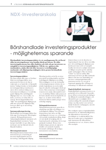 Börshandlade investeringsprodukter - möjligheternas