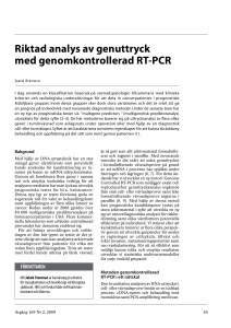 Riktad analys av genuttryck med genomkontrollerad RT-PCR
