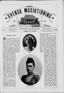 NORDISKT MUSIKBLAD. Mathilda Taube.