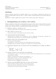 Rättningsprotokoll C++ - IDA.LiU.se